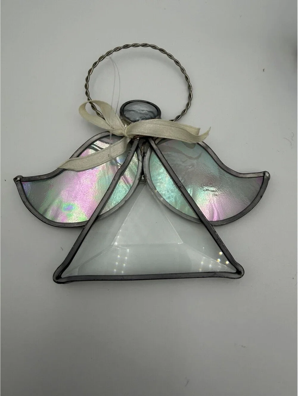 Vintage Stained Glass Angels Set Of 3